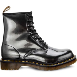 Dr. Martens Vegan 1460 Chrome Gunmetal Chrome Paint Metallic szare