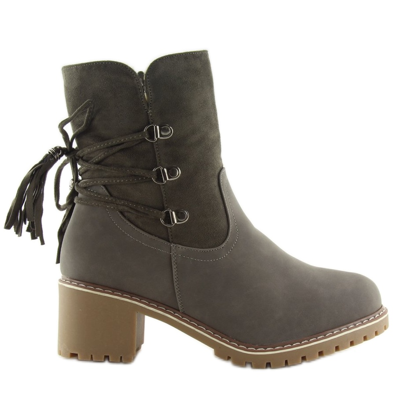 Botki ocieplone barankiem szare NC726 Grey