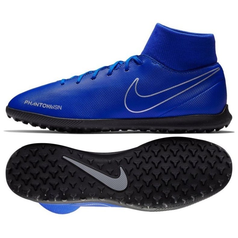 Buty piłkarskie Nike Phantom Vsn Club Df Tf M AO3273-400 niebieskie wielokolorowe