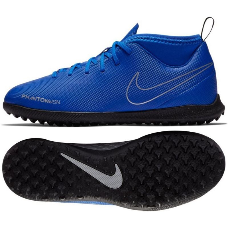 Buty piłkarskie Nike Phantom Vsn Club Df Tf Jr AO3294-400 niebieskie wielokolorowe