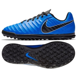 Buty piłkarskie Nike Tiempo Legend 7 Club Tf Jr AH7261-400 niebieskie niebieskie