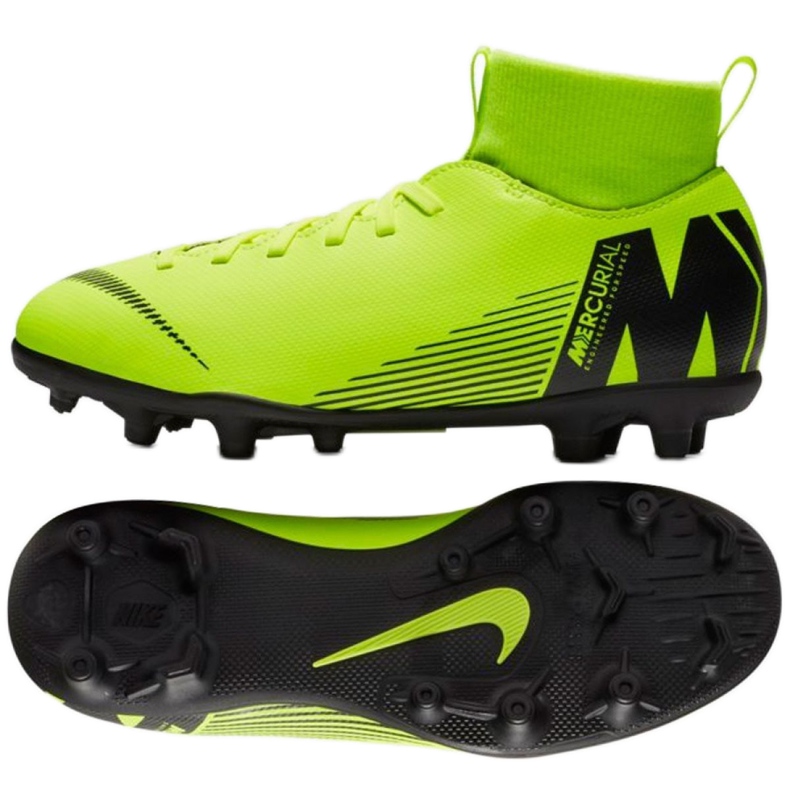 Buty piłkarskie Nike Mercurial Superfly 6 Club Mg Jr AH7339-701 zielone zielone