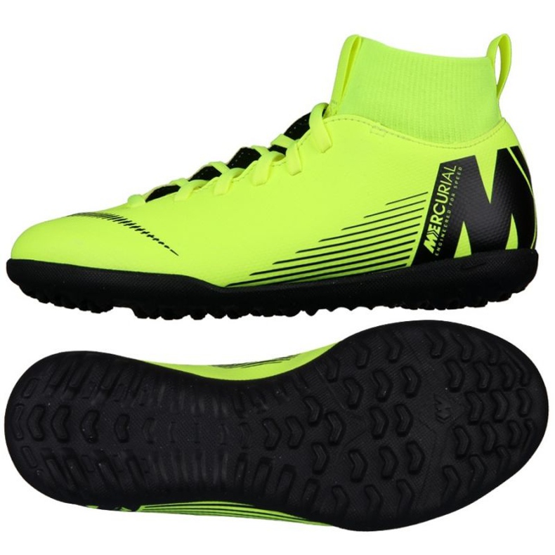 Buty piłkarskie Nike Mercurial Superfly X 6 Club Tf Jr AH7345-701 zielone zielone