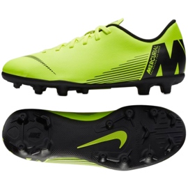 Buty piłkarskie Nike Mercurial Vapor 12 Club Mg Jr AH7350-701 wielokolorowe zielone