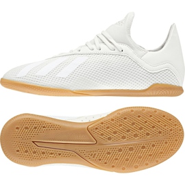 Buty piłkarskie adidas X Tango 18.3 In Jr DB2427 białe białe
