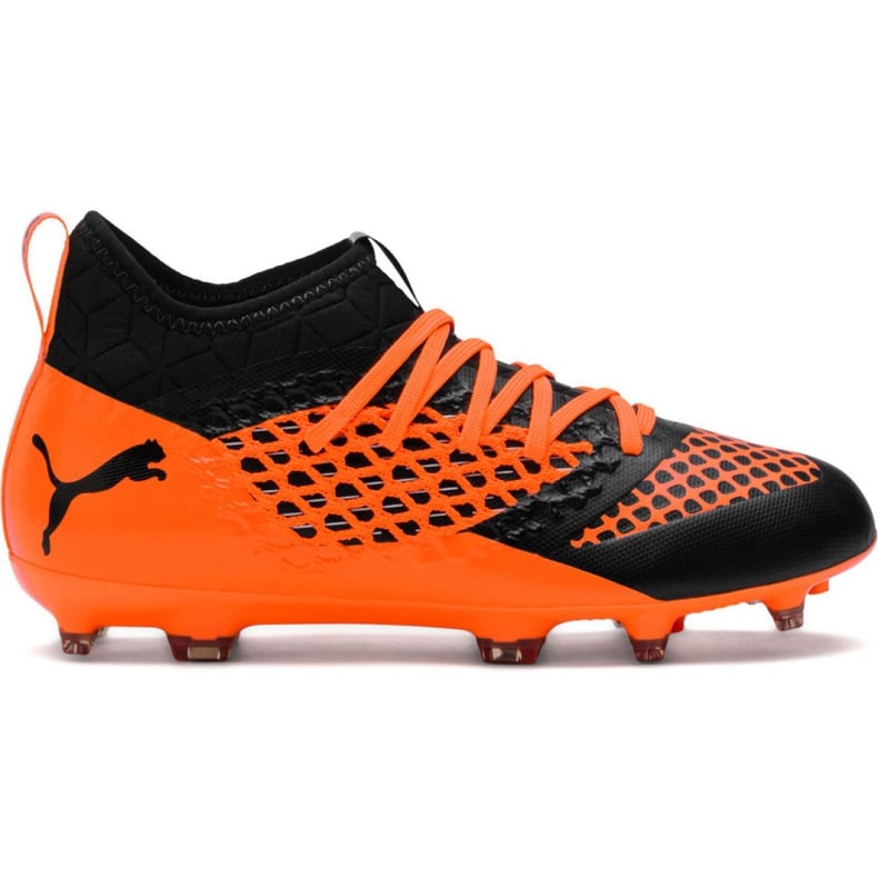 Buty piłkarskie Puma Future 2.3 Netfit Fg Ag Color Sh Jr 104836 02 pomarańczowe pomarańczowe