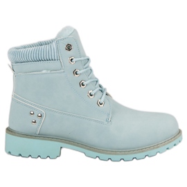 Niebieskie Ocieplane Traperki