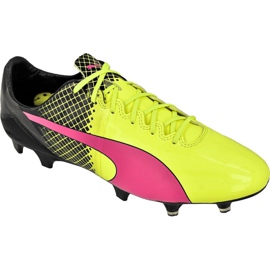 Buty piłkarskie Puma evoSPEED 5.5 Tricks Fg M 10359601 żółty, żółty, różowy żółte