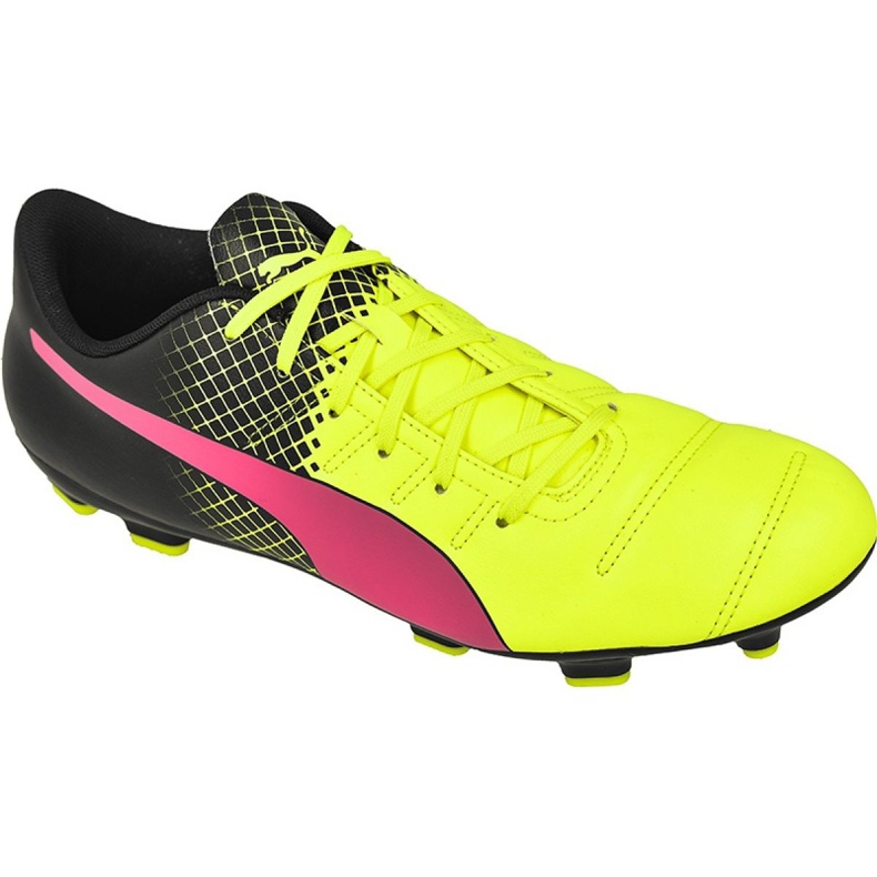 Buty piłkarskie Puma evoPOWER 4.3 Fg Tricks M 10358501 żółte wielokolorowe