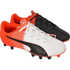 Buty piłkarskie Puma evoSPEED 5.5 Tricks Fg Jr 10362903 wielokolorowe czerwone