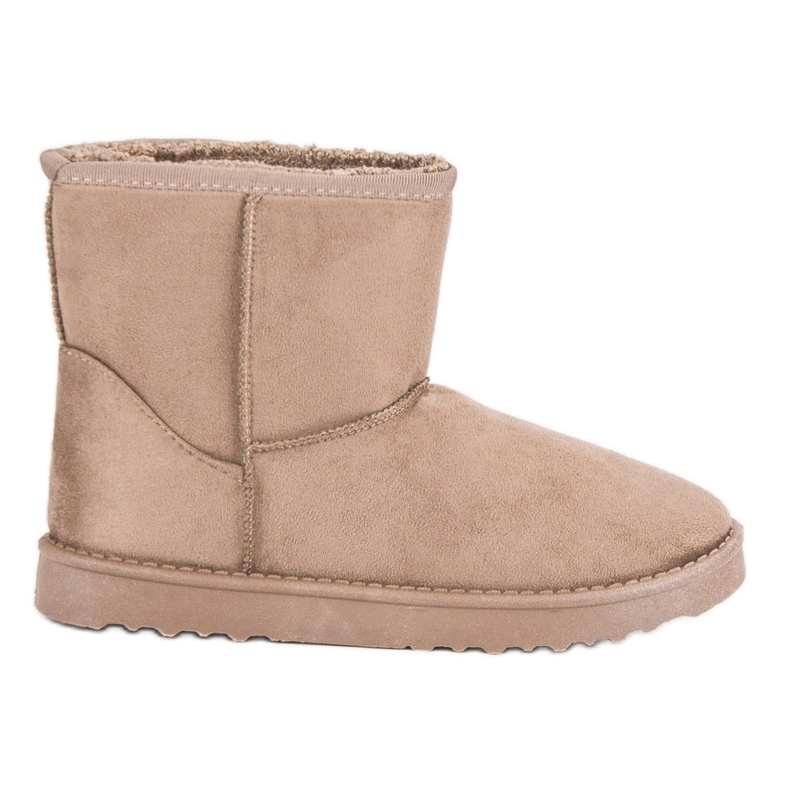 Zamszowe Śniegowce brązowe