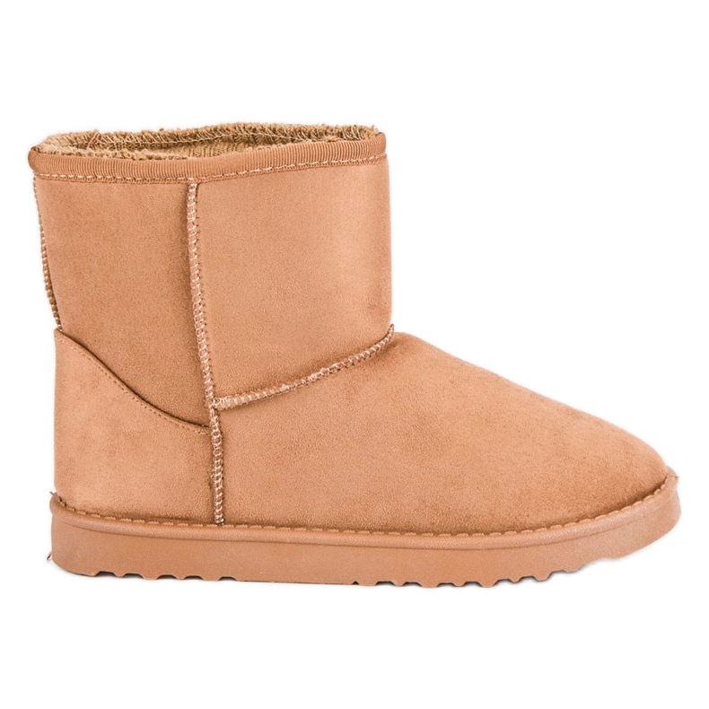 Zamszowe Śniegowce brązowe