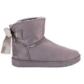 Śniegowce z wywijaną cholewką szare