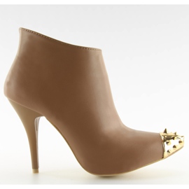 Botki z noskami Y327-18 Khaki-licowe II-GAT