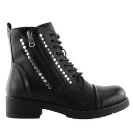 Workery z ćwiekami czarne 88060 Black