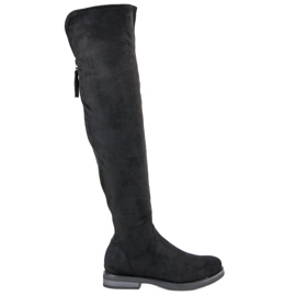 Muszkieterki Z Ozdobnym Suwakiem czarne