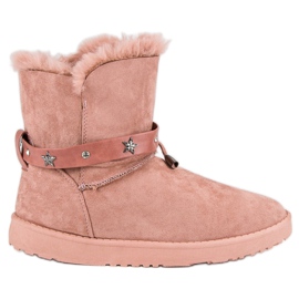 Zdobione Mukluki różowe