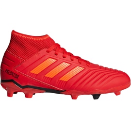 Buty piłkarskie adidas Predator 19.3 Fg Jr CM8534 pomarańczowe pomarańczowe