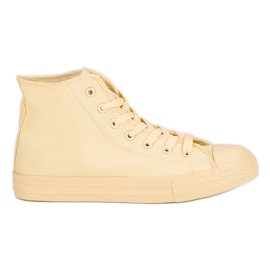 Wysokie Trampki żółte