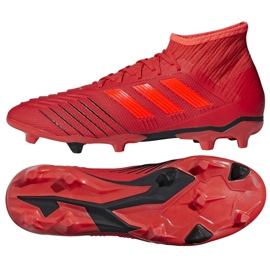 Buty piłkarskie adidas Predator 19.2 Fg M D97940 czerwone wielokolorowe
