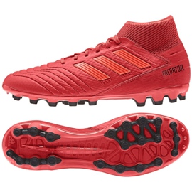 Buty piłkarskie adidas Predator 19.3 Ag M D97944 czerwone czerwone