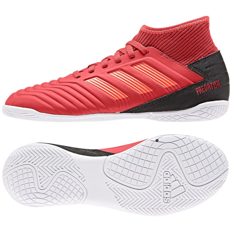 Buty halowe adidas Predator 19.3 In Jr CM8544 czerwone czerwone