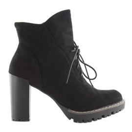 Botki na obcasie czarne FA175 Black