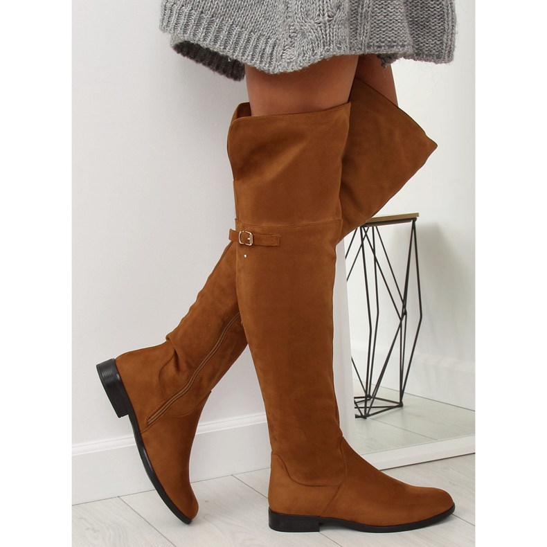 Oficerki muszkieterki camel 0-161 Camel brązowe