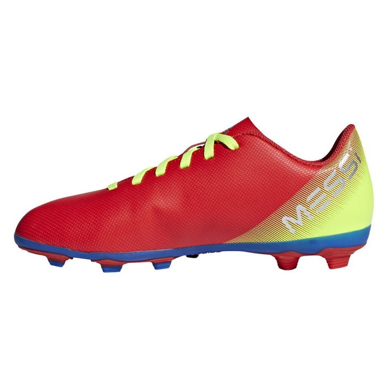 Buty piłkarskie adidas Nemeziz Messi 18.4 FxG Jr CM8630 czerwone wielokolorowe