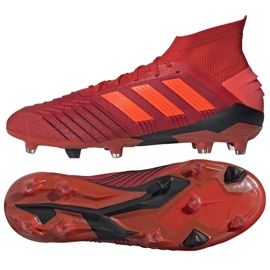 Buty piłkarskie adidas Predator 19.1 Fg M BC0552 czerwone wielokolorowe