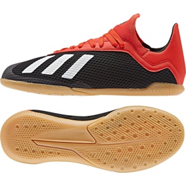 Buty halowe adidas X 18.3 Fg Jr BB9395 czarne wielokolorowe
