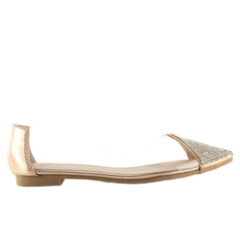 Baleriny transparentne różowe LT111P Champagne