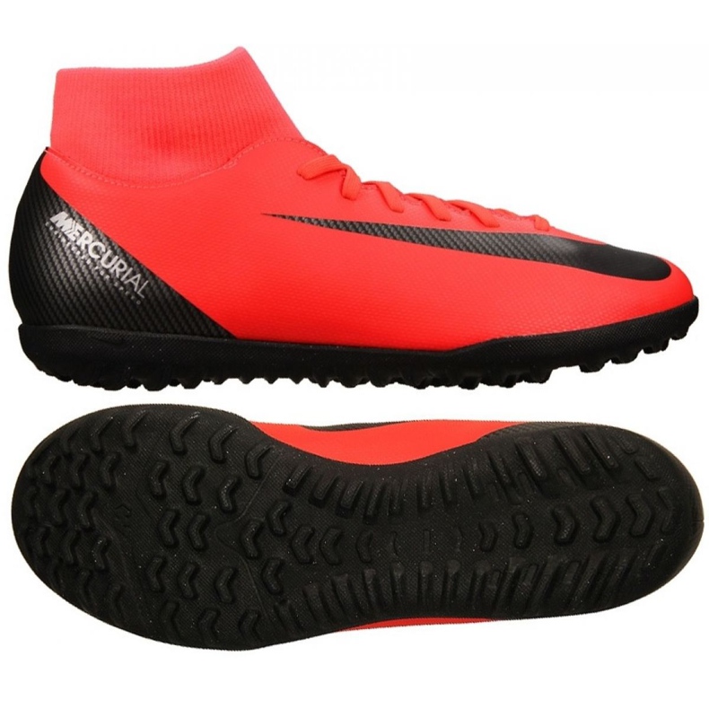 Buty piłkarskie Nike Mercurial Superfly X 6 Club CR7 Tf M AJ3570-600 czerwone czerwone