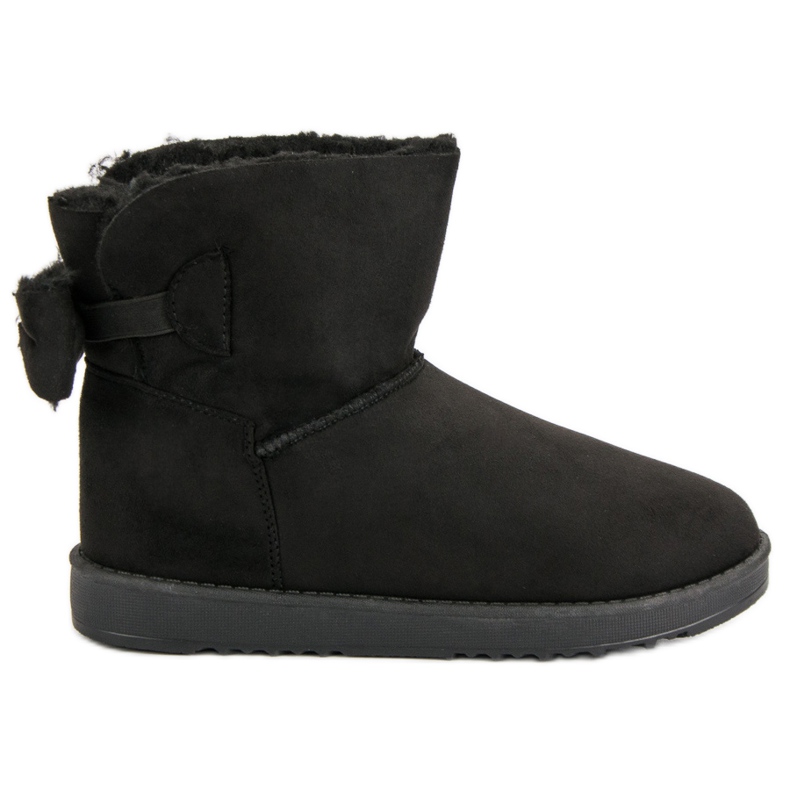 Czarne Mukluki Z Kokardką