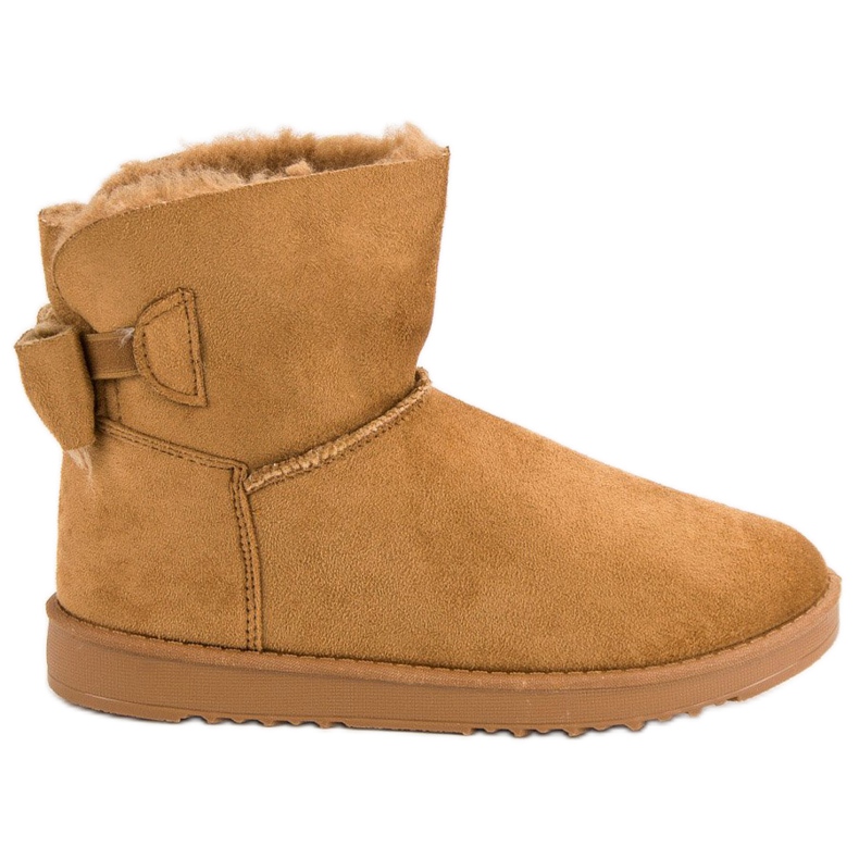 Camelowe Mukluki Z Kokardką brązowe