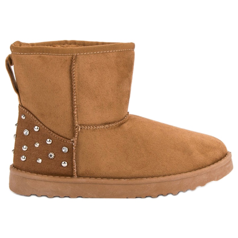 Camelowe Mukluki Z Dżetami brązowe