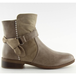 Botki damskie khaki 1046-PA Khaki
