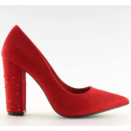 Czółenka na słupku czerwone GH8288-8 Red