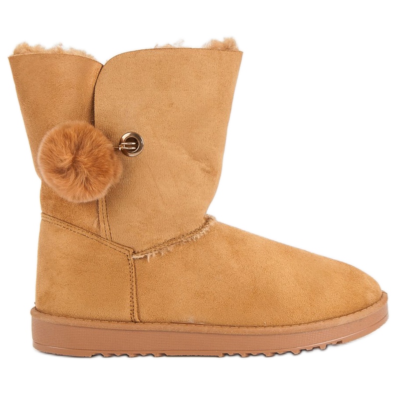 Mukluki z kożuszkiem brązowe