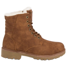 Super Me Wygodne Traperki brązowe