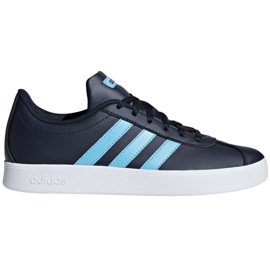 Buty adidas Vl Court 2.0 K Jr B75695 niebieskie granatowe