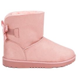 Queentina Różowe Mukluki Z Kokardką