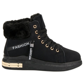 Ocieplane Wysokie Trampki czarne