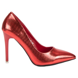 Lakierowane Czerwone Szpilki