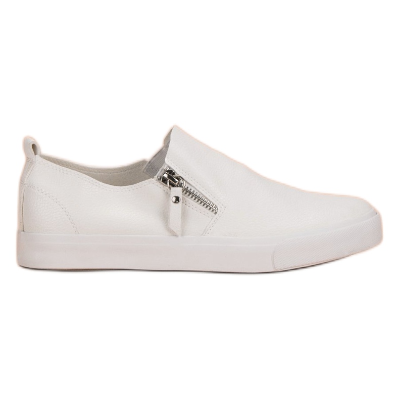 Trampki Z Suwakiem białe