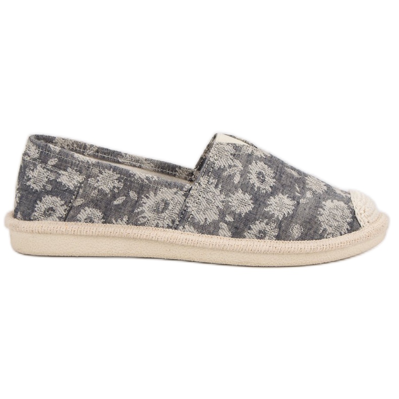 Small Swan Modne Espadryle szare