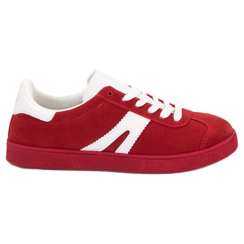 Zamszowe trampki mckeylor czerwone