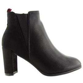 Botki na obcasie czarne A5580 Black