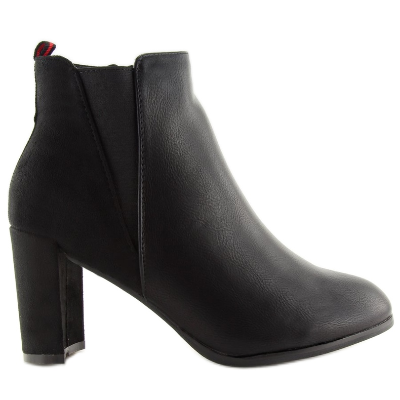 Botki na obcasie czarne A5580 Black