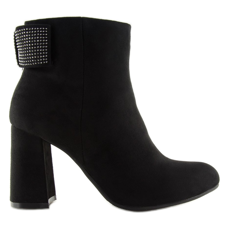 Botki na obcasie czarne Z199 Black